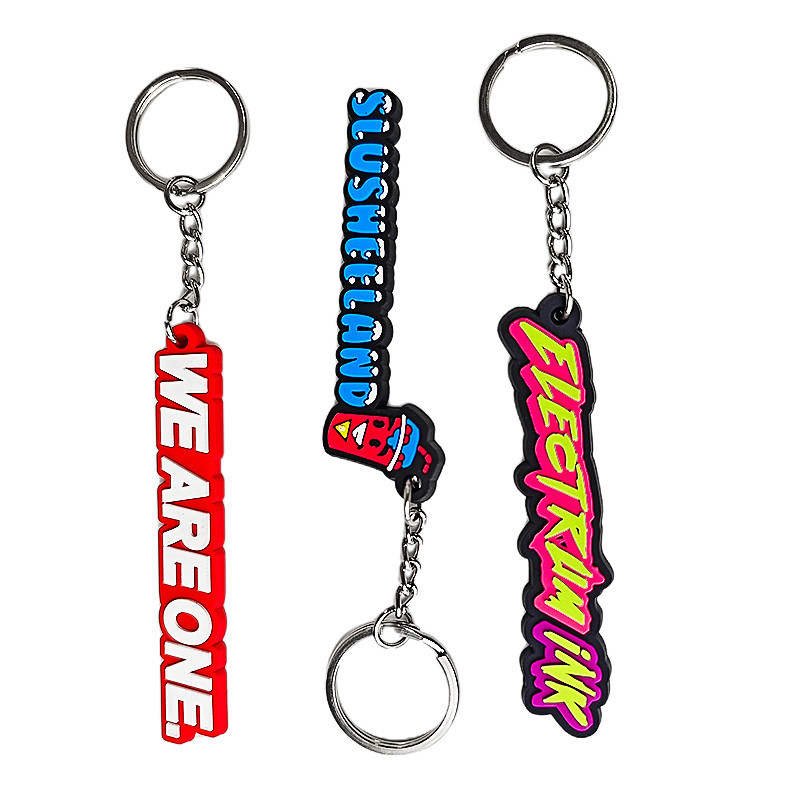 Custom 3D Text PVC Keychains—OEM Wholesale