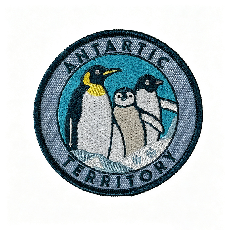 Custom Embroidered Patches  Badges Cute Penguin Design Badges