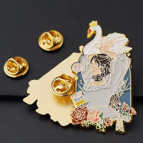 Custom Enamel Pins with Gold Plating